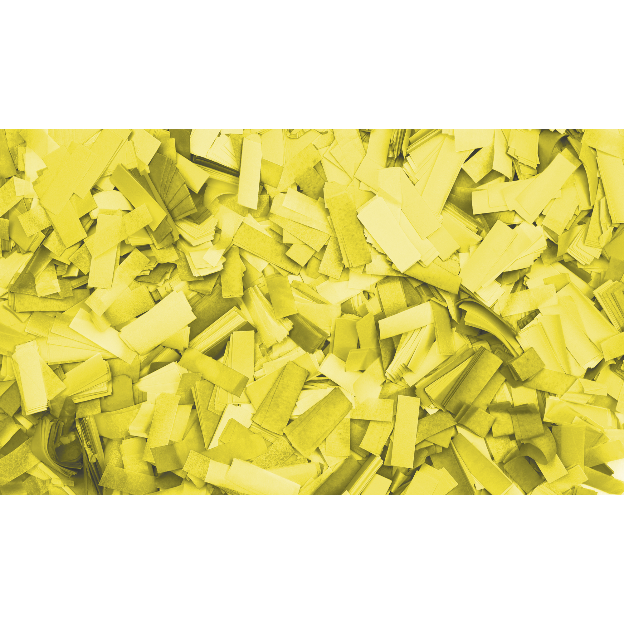 SHOWGEAR Confetti - Rectangle Yellow, 55 x 17 mm, 1 kg, flameproof and biodegradable Gelb, 55 x 17 mm, 1 kg, feuerhemmend und biologisch abbaubar
