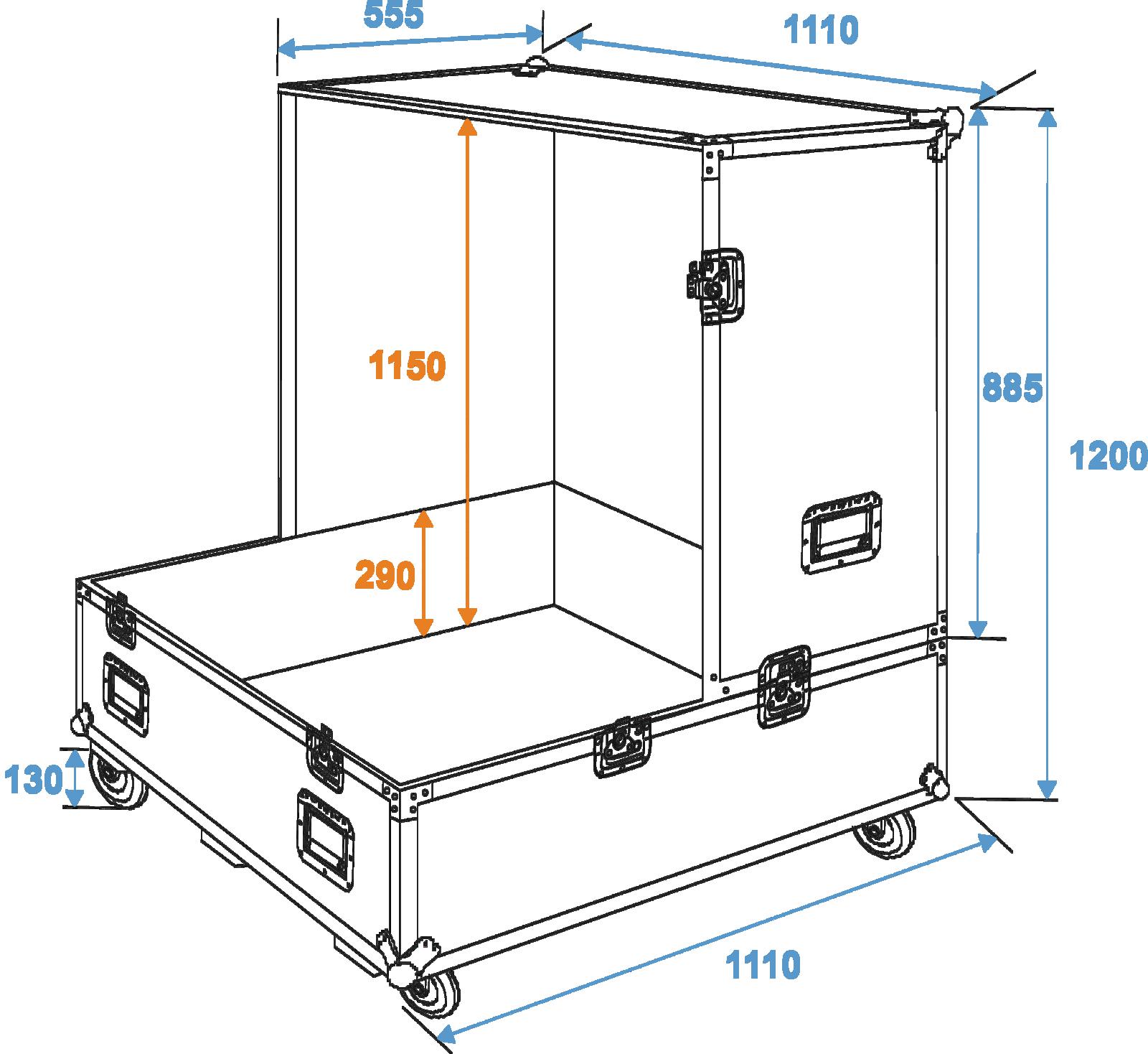 ROADINGER Flightcase Spiegelkugel 100cm ROADINGER Flightcase Spiegelkugel 100cm
