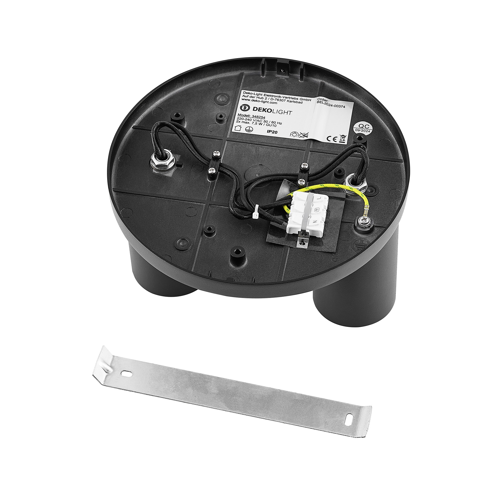 Can Tilt Round, 2x 7,5 W GU10, Schwarz