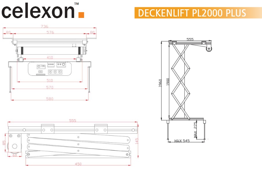 celexon Deckenlift PL2000 Plus