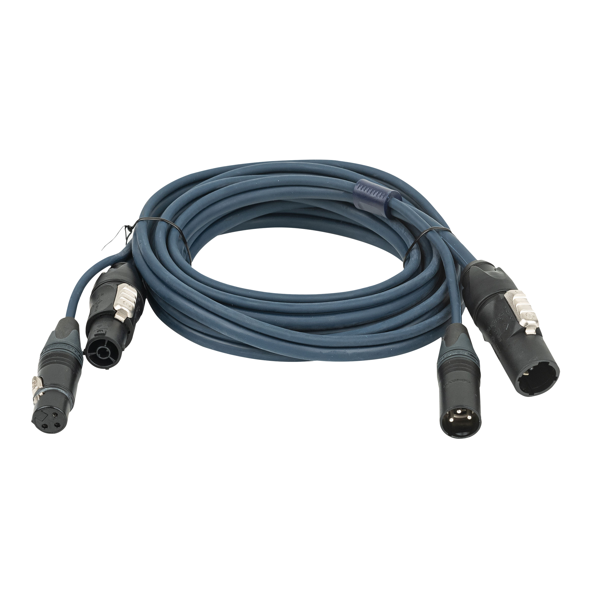 DAP FP-13 Hybrid Cable - powerCON TRUE1 & 3-pin XLR - DMX / Power 1.5 m 1,5 m - blau
