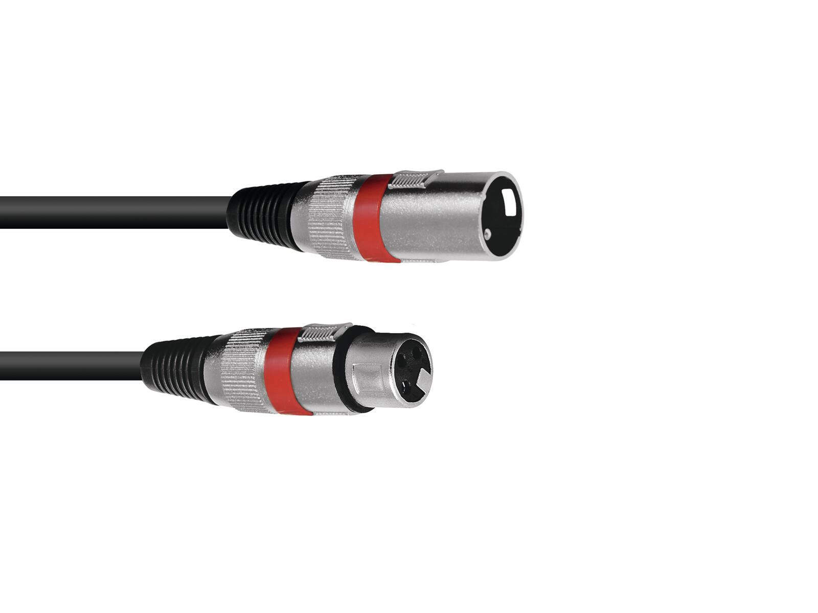 OMNITRONIC XLR Kabel 3pol 0,5m sw/rt OMNITRONIC XLR Kabel 3pol 0,5m sw/rt