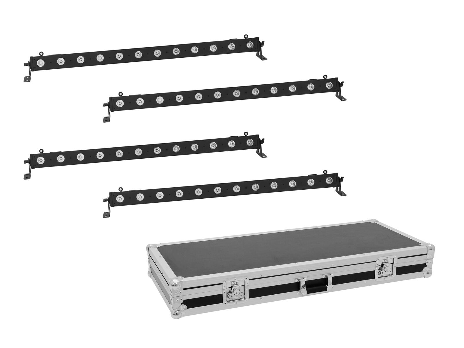EUROLITE Set 4x LED BAR-12 QCL RGBA Leiste + Case EUROLITE Set 4x LED BAR-12 QCL RGBA Leiste + Case