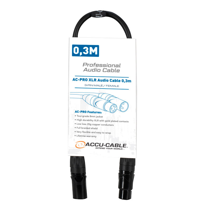 AC-PRO XLR audio cable 0,3m