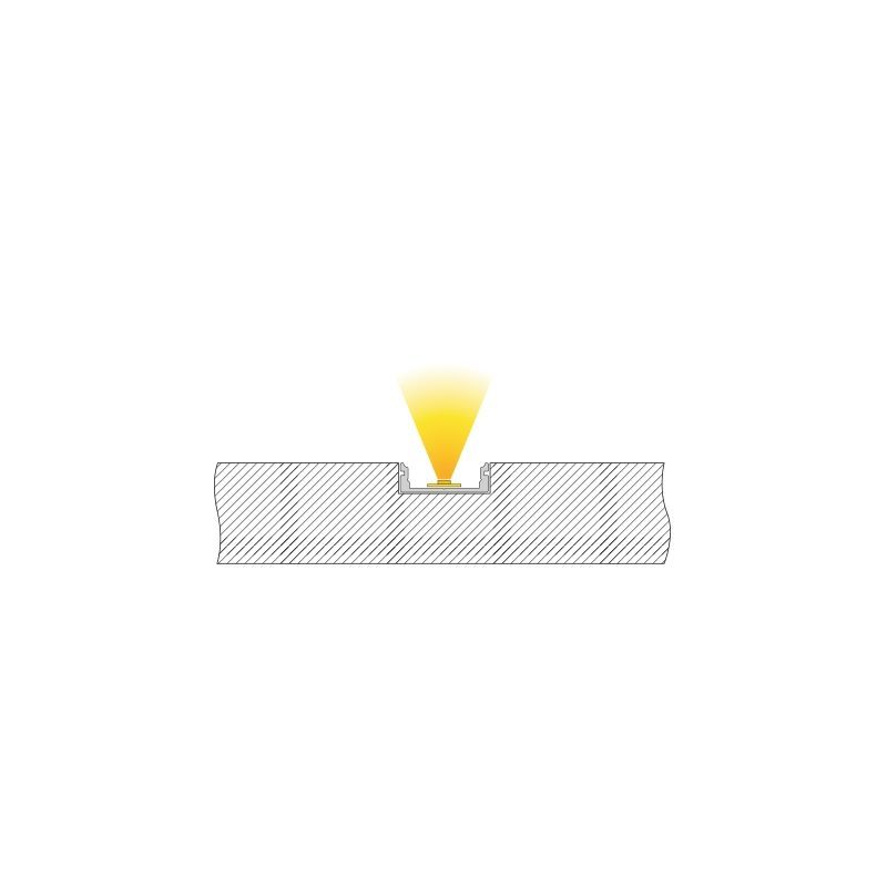 U-Profil flach AU-01-15, 2m, Schwarz