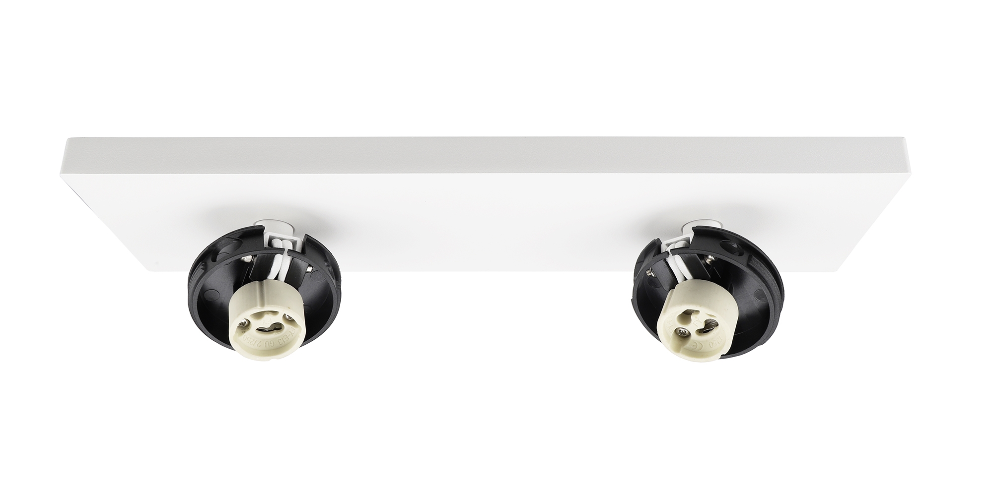 Can Tilt Square Base, 2x 7,5 W GU10, Weiß