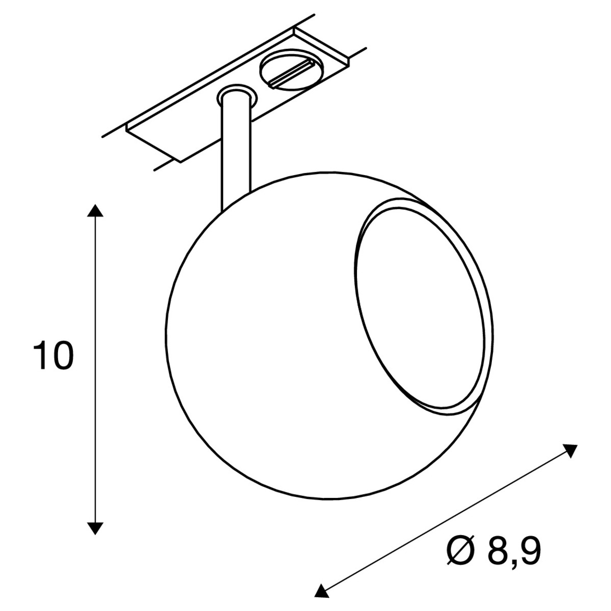 LIGHT EYE Spot GU10, weiss/ chrom, GU10, max. 50W, inkl. 1P.-Adapter LIGHT EYE Spot GU10, weiss/ chrom, GU10, max. 50W, inkl. 1P.-Adapter