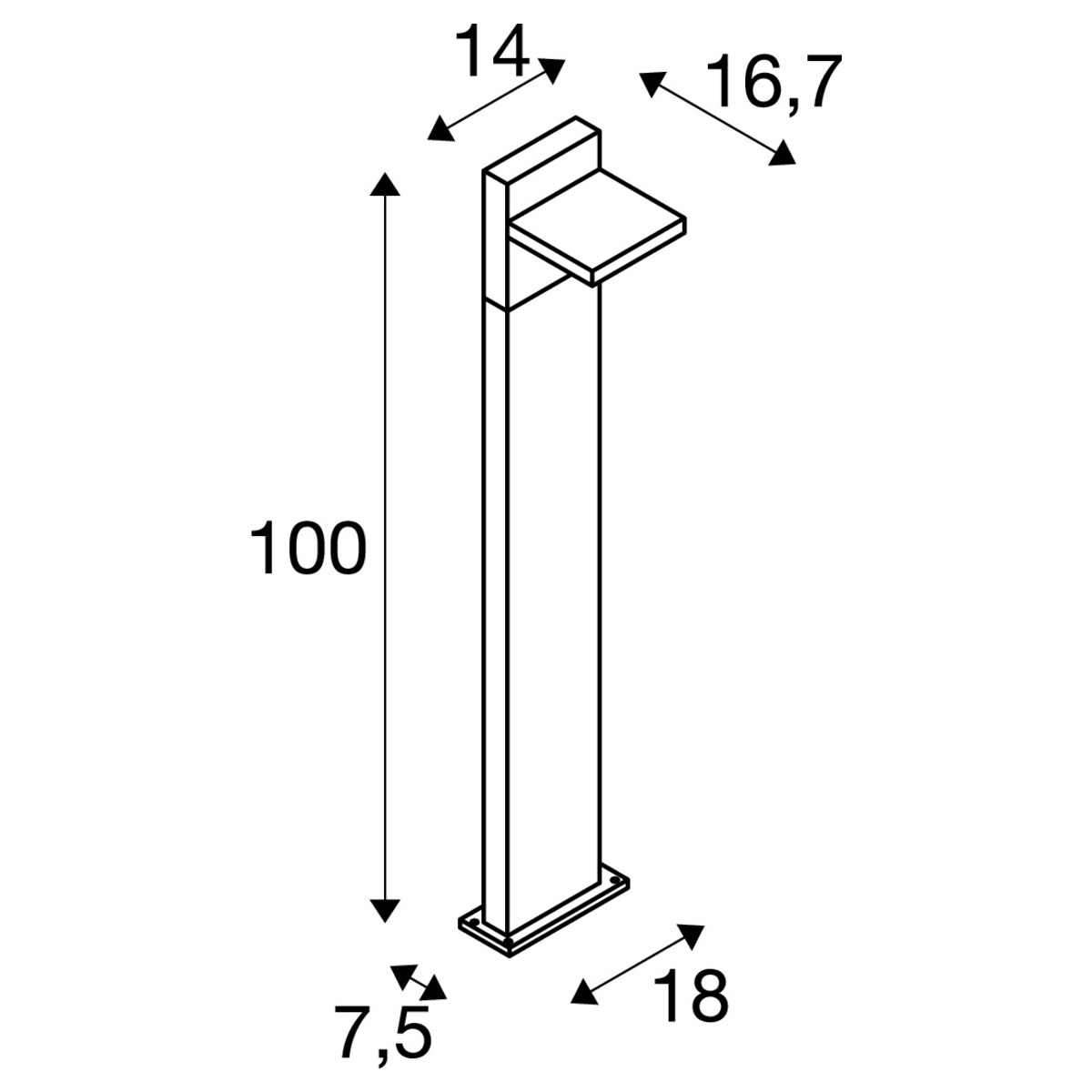 ABRIDOR POLE 100 Outdoor LED Stehleuchte IP55 anthrazit ABRIDOR POLE 100 Outdoor LED Stehleuchte IP55 anthrazit