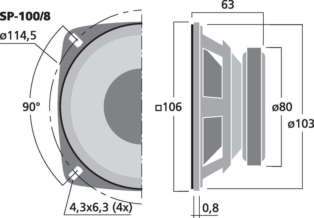 MONACOR SP-100/8 Lautsprecher