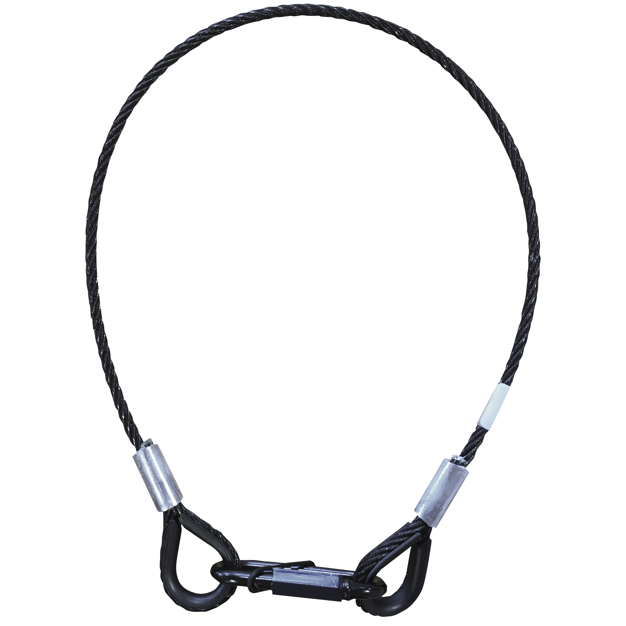 SHOWGEAR Safety Cable 3 mm - BGV-C1 WLL: 5 kg - 60 cm - schwarz