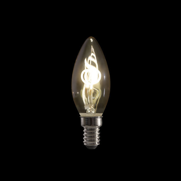 Showgear LED Filament Candle Bulb B10 2W - dimmbar - Spiraldraht