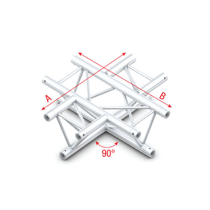 Milos Deco-22 Triangle truss - 4-way horizontal ACM41 - 90° corner
