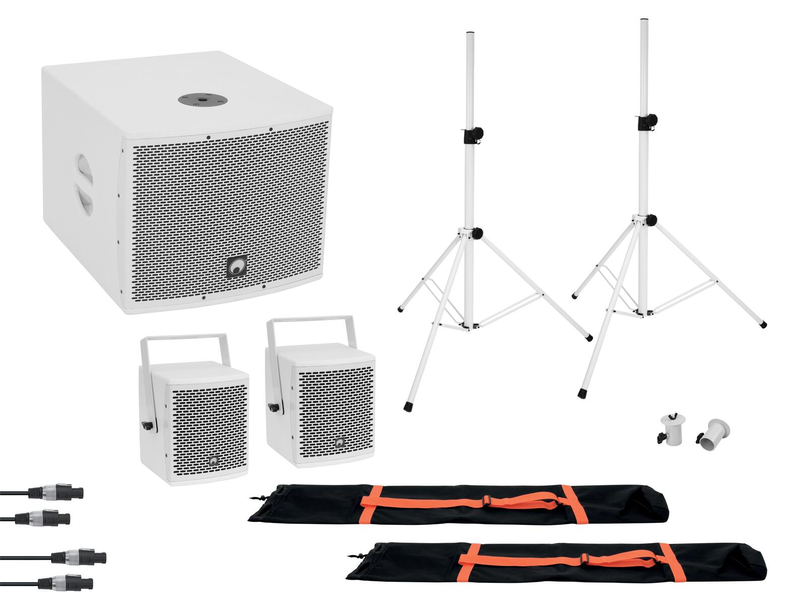 OMNITRONIC Set MOLLY 2.1 Aktivsystem Sub + 2x Top + Zubehör, weiß OMNITRONIC Set MOLLY 2.1 Aktivsystem Sub + 2x Top + Zubehör, weiß