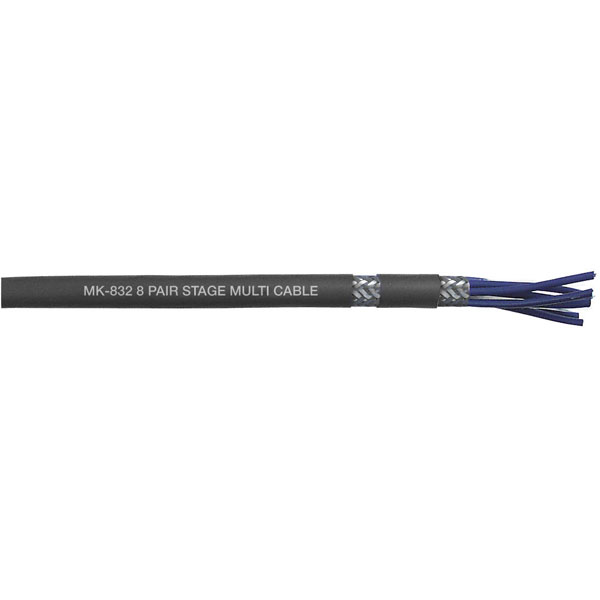 DAP MK-832 Studio Multicore 8-paariges Kabel - doppelt geschirmt - schwarze Ummantelung