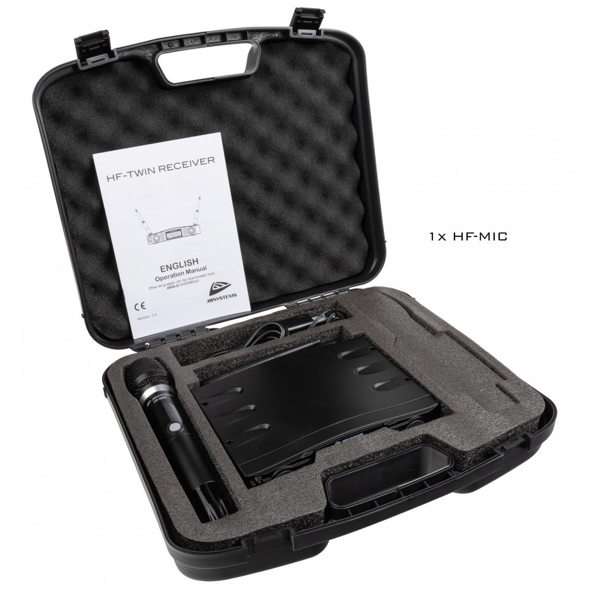 JB Systems HF-TWIN RECEIVER SET HAND Funkmikrofon Set mit Handsender