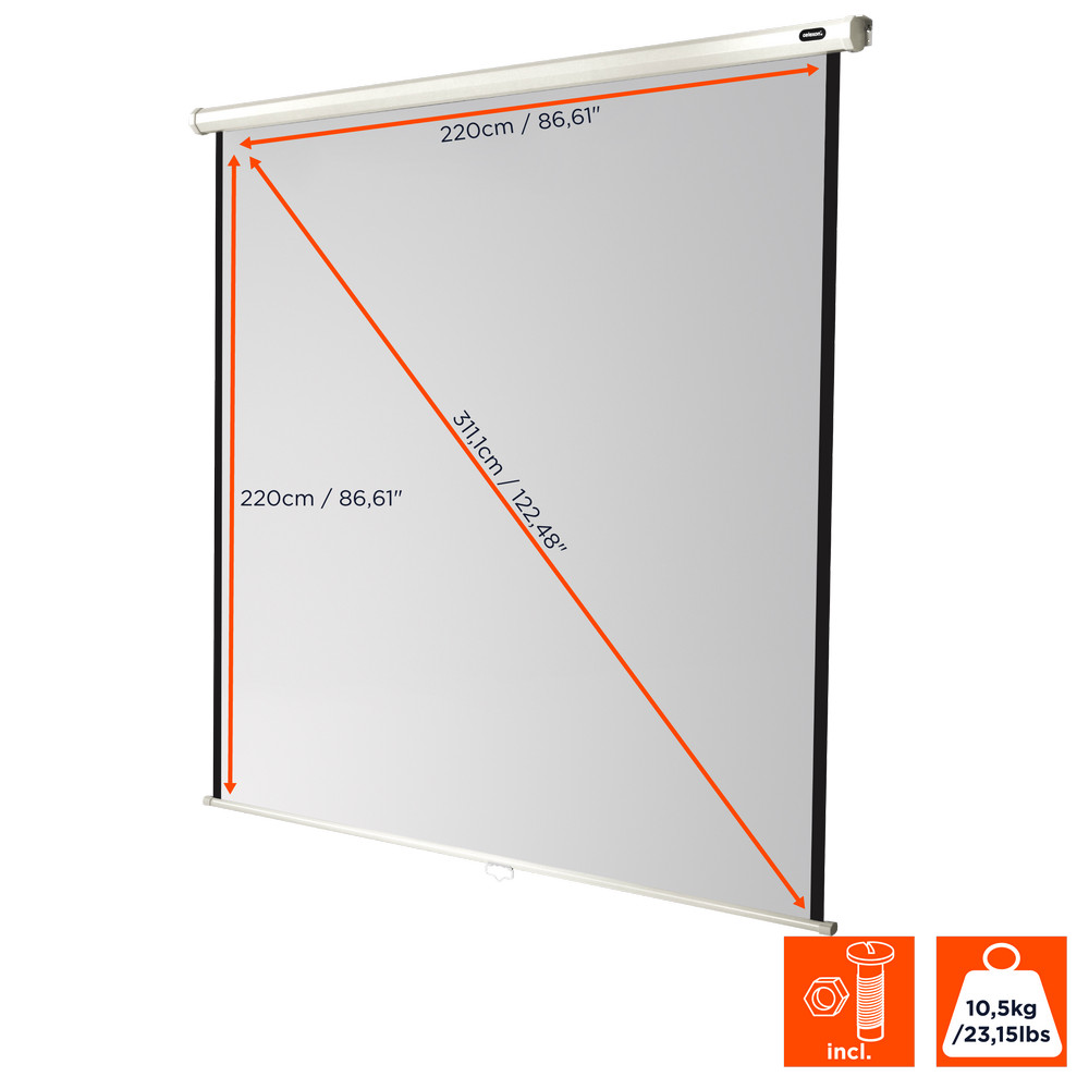 celexon Leinwand Rollo Economy 220 x 220 cm - 122" celexon Leinwand Rollo Economy 220 x 220 cm - 122"