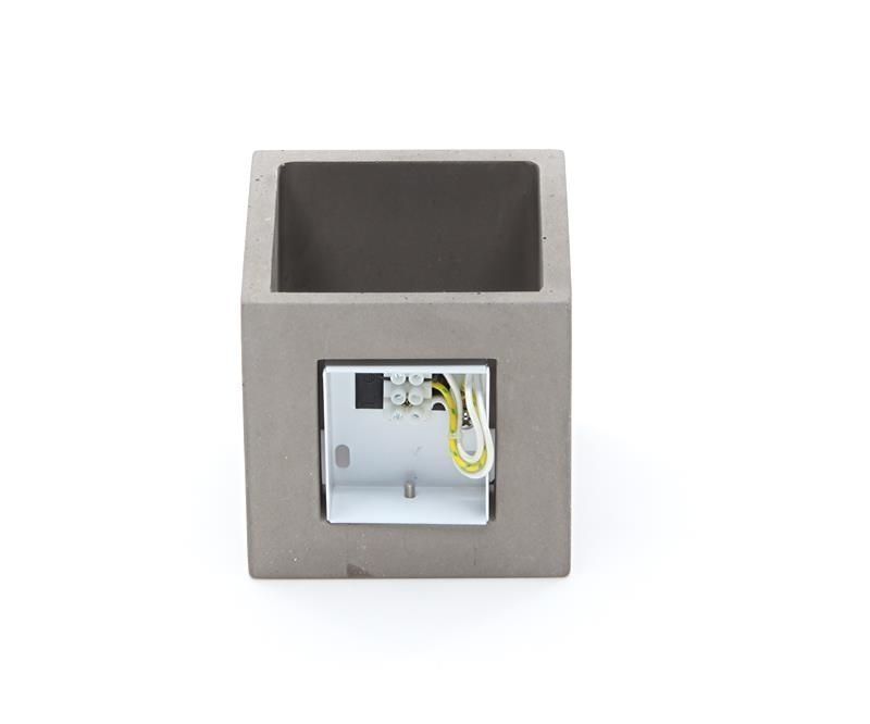 Cube, 1x max. 25 W G9, Grau