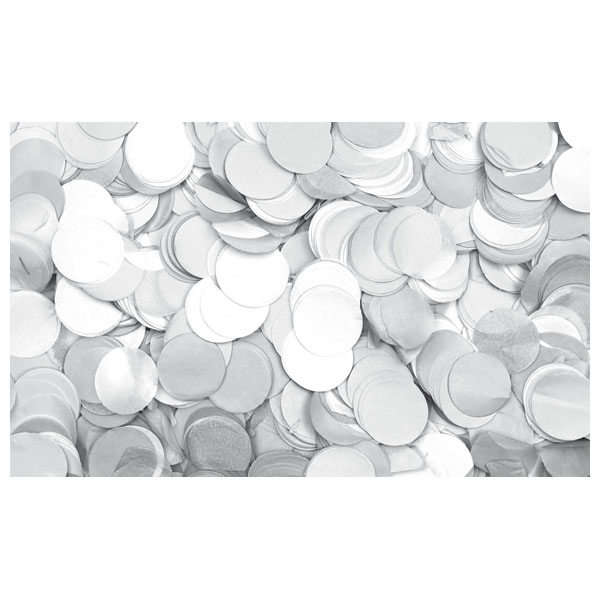 SHOWGEAR Confetti - Round Weiß, Ø 55 mm, 1 kg, feuerhemmend und biologisch abbaubar