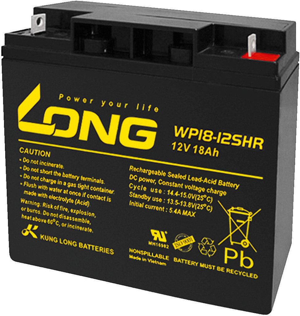 MONACOR WP18-12SHR Blei-Akkumulator, 12 V, 18 Ah