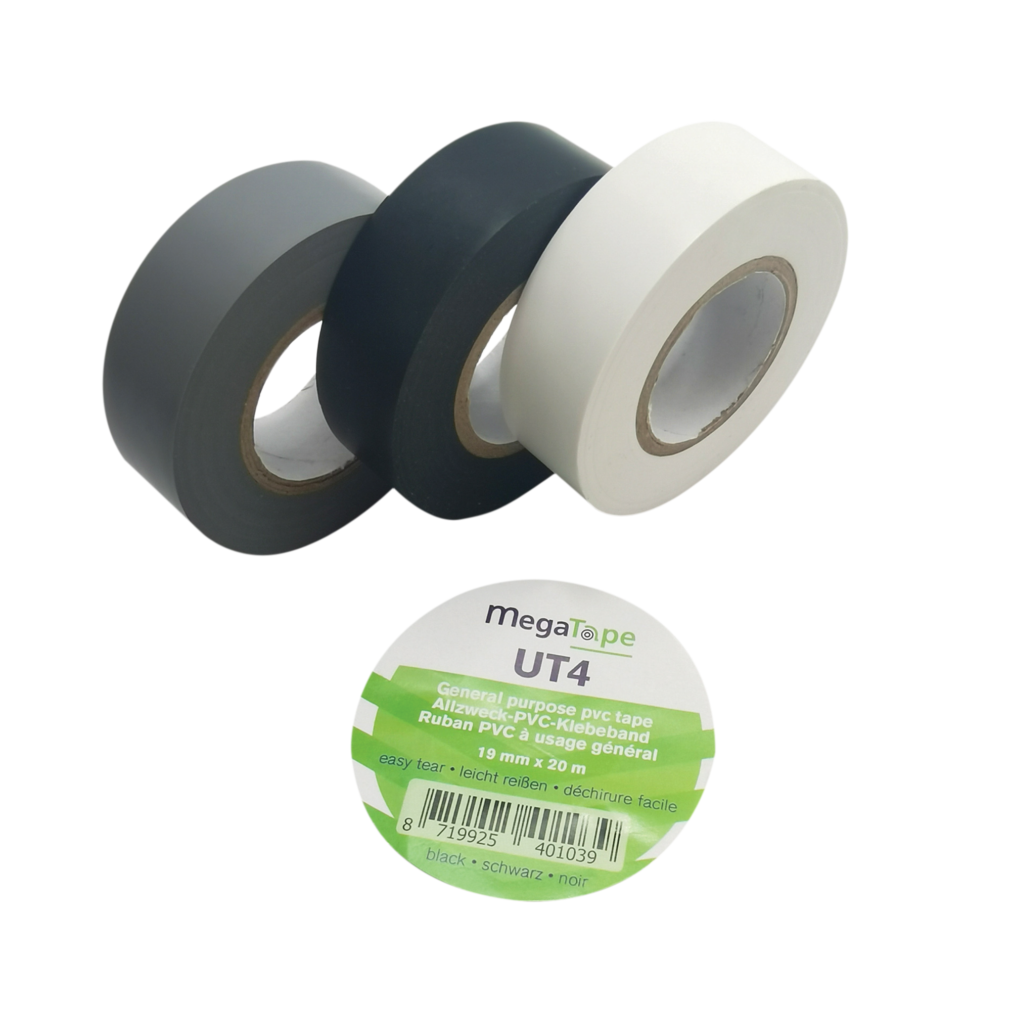 MEGATAPE UT4 Grau - 19 mm/20 m MEGATAPE UT4 Grau - 19 mm/20 m