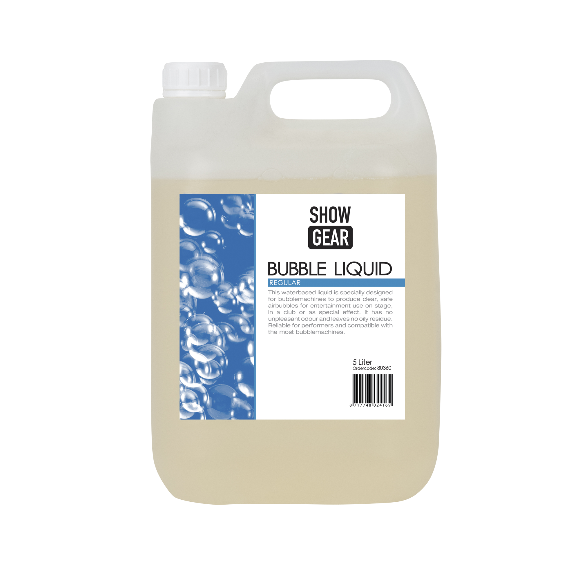 SHOWGEAR Bubble Liquid 5 litre - ready to use 5 Liter - gebrauchsfertig SHOWGEAR Bubble Liquid 5 litre - ready to use 5 Liter - gebrauchsfertig