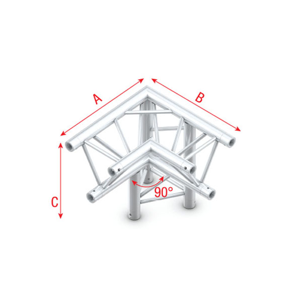 MILOS Pro-30 Triangle F Truss - Corner down right - apex down ALF33 - 90° corner - F