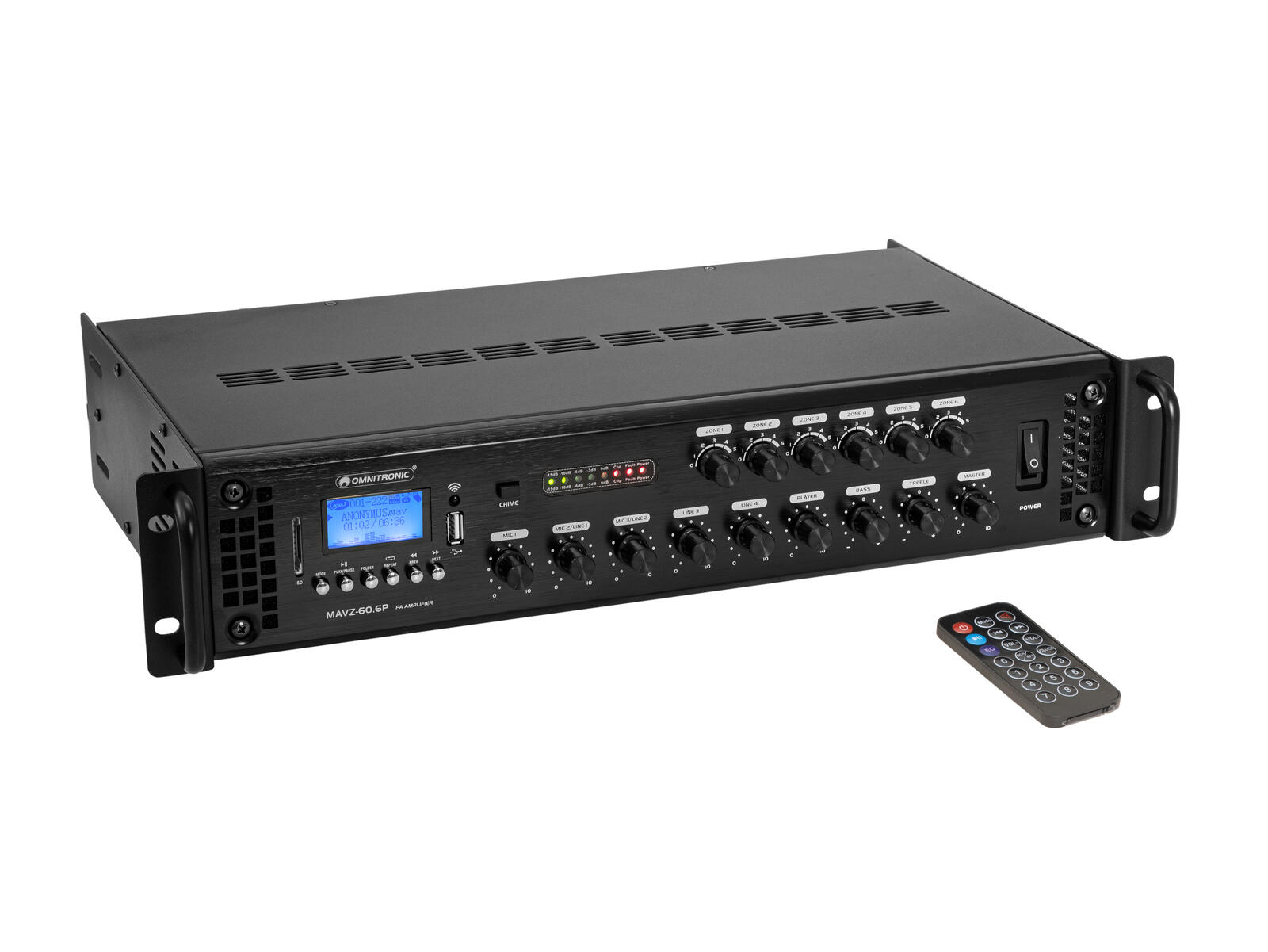 OMNITRONIC MAVZ-60.6P ELA-Mischverstärker OMNITRONIC MAVZ-60.6P ELA-Mischverstärker
