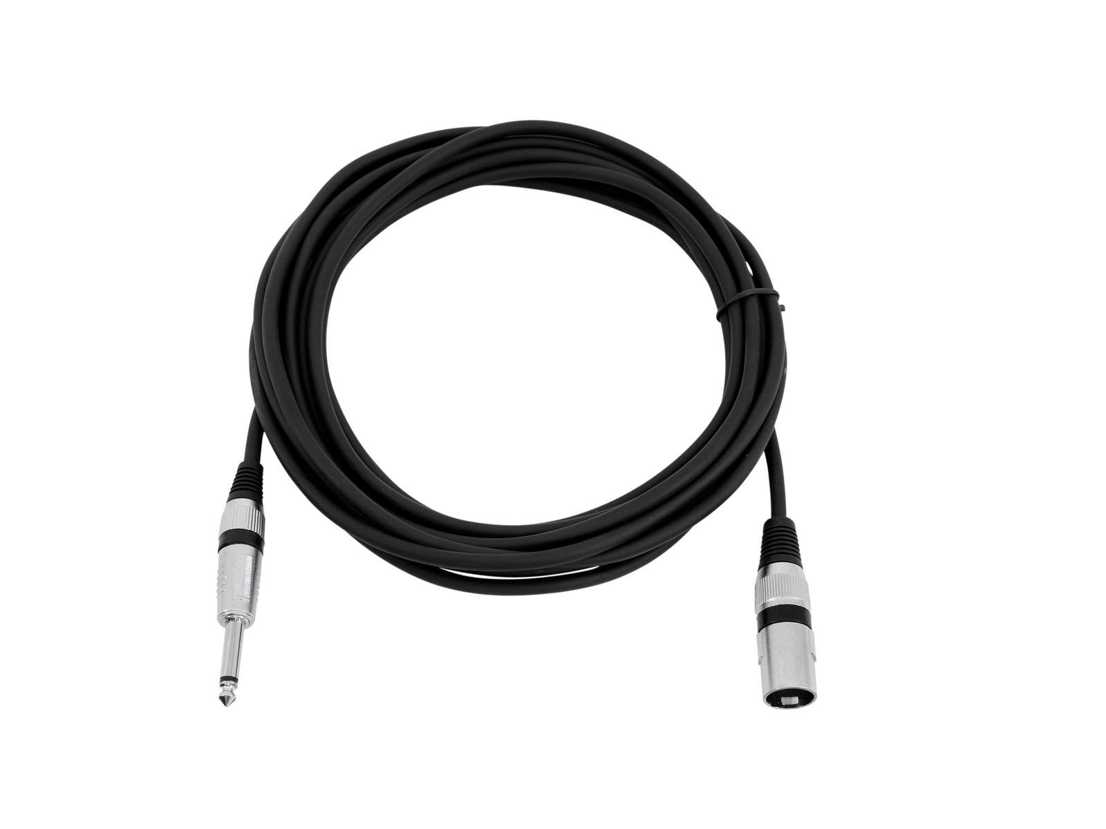 OMNITRONIC Adapterkabel XLR(M)/Klinke mono 5m sw OMNITRONIC Adapterkabel XLR(M)/Klinke mono 5m sw