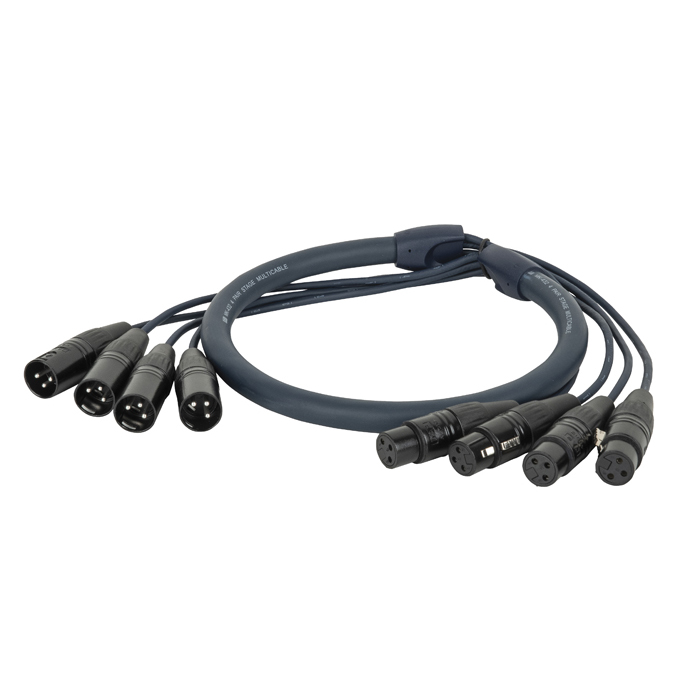 DAP DMX Snake 4-way 3-pin XLR 4-Universum Multikabel - 50 m