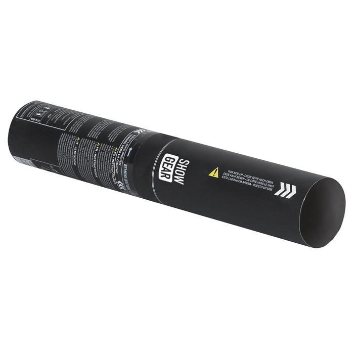 SHOWGEAR Handheld Confetti Cannon Small 28 cm, mehrfarbig, feuerhemmend und biologisch abbaubar SHOWGEAR Handheld Confetti Cannon Small 28 cm, mehrfarbig, feuerhemmend und biologisch abbaubar