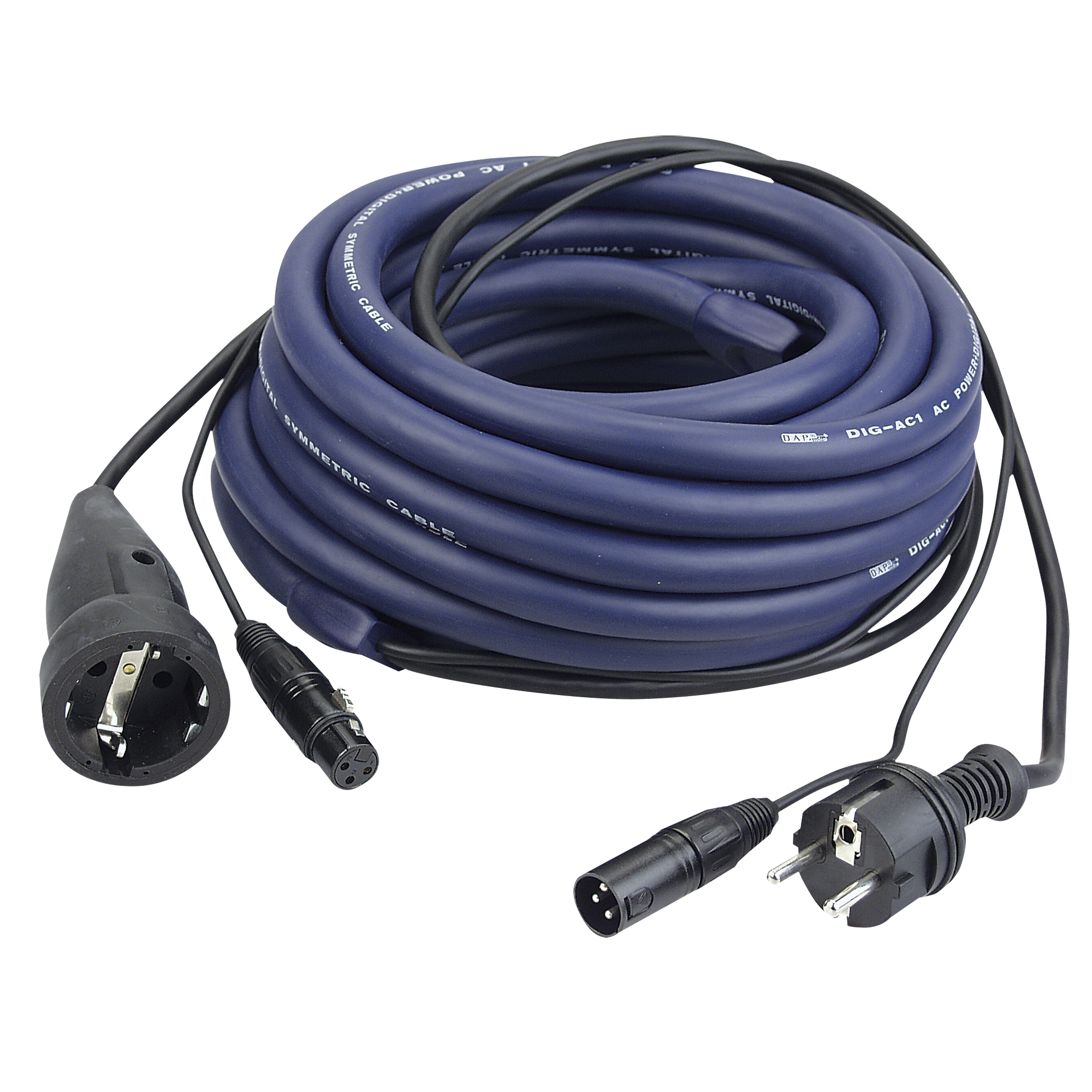 DAP FP05 - Schuko/XLR M - Schuko/XLR F - DMX / Power 10m 10 m - blau DAP FP05 - Schuko/XLR M - Schuko/XLR F - DMX / Power 10m 10 m - blau
