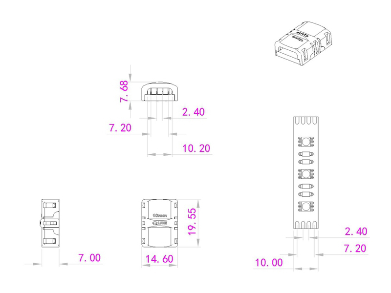 EUROLITE LED Strip Verbinder 4Pin 10mm EUROLITE LED Strip Verbinder 4Pin 10mm