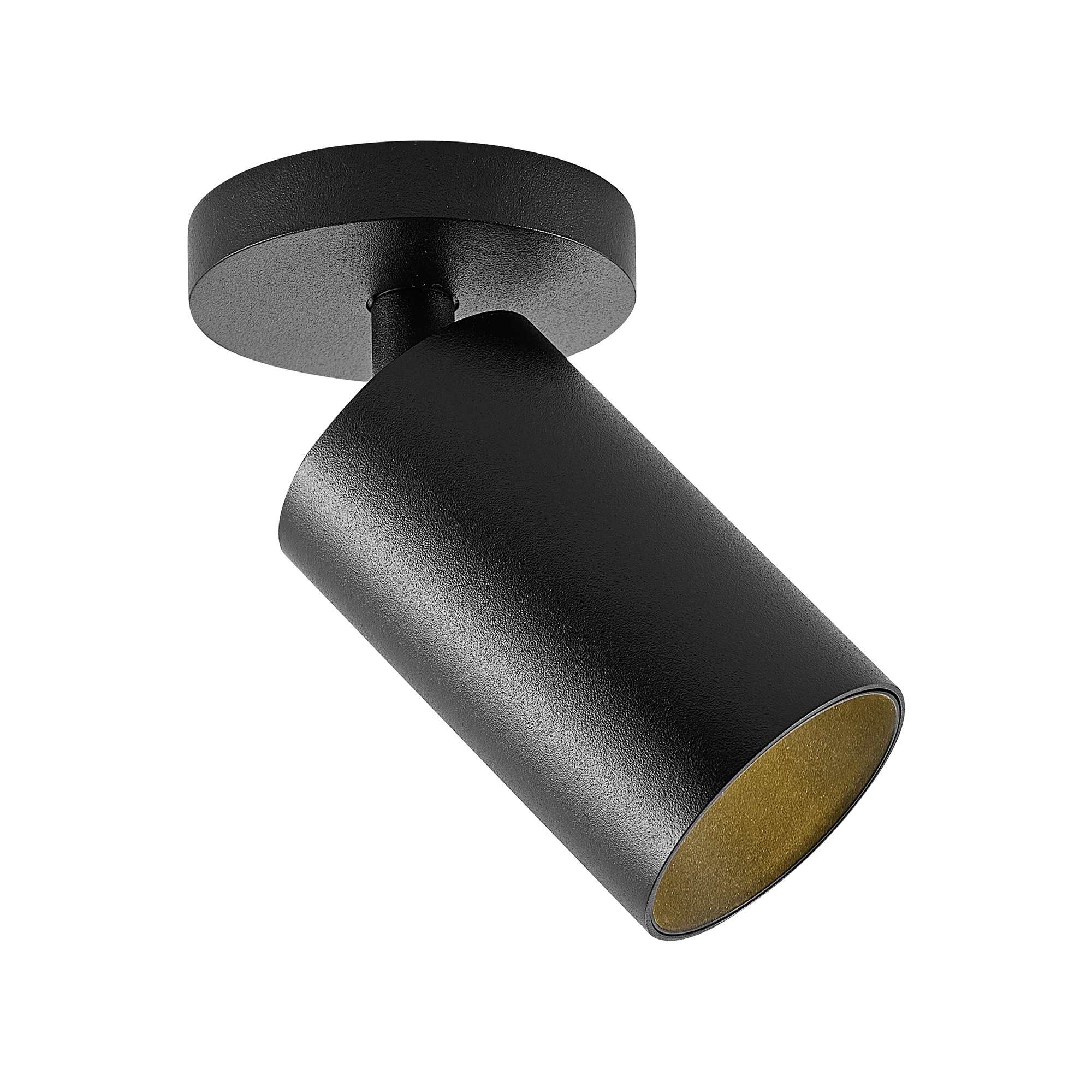 Can Tilt Round, 1x 7,5 W GU10, Schwarz