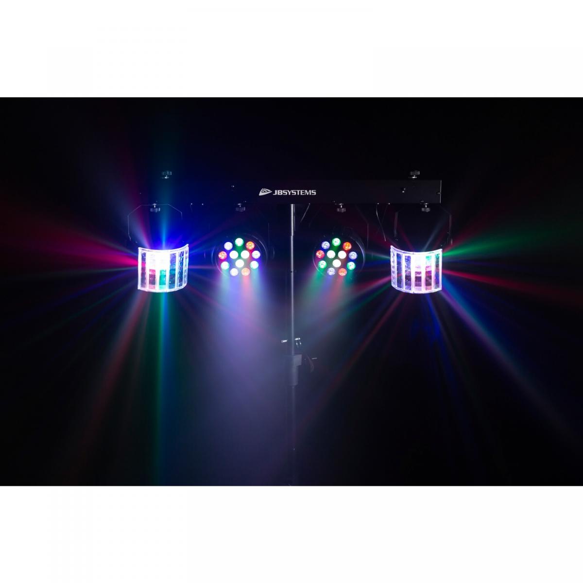 JB Systems USB PARTYSET LED Party Lichtanlage inkl. Transporttaschen und IR Controller