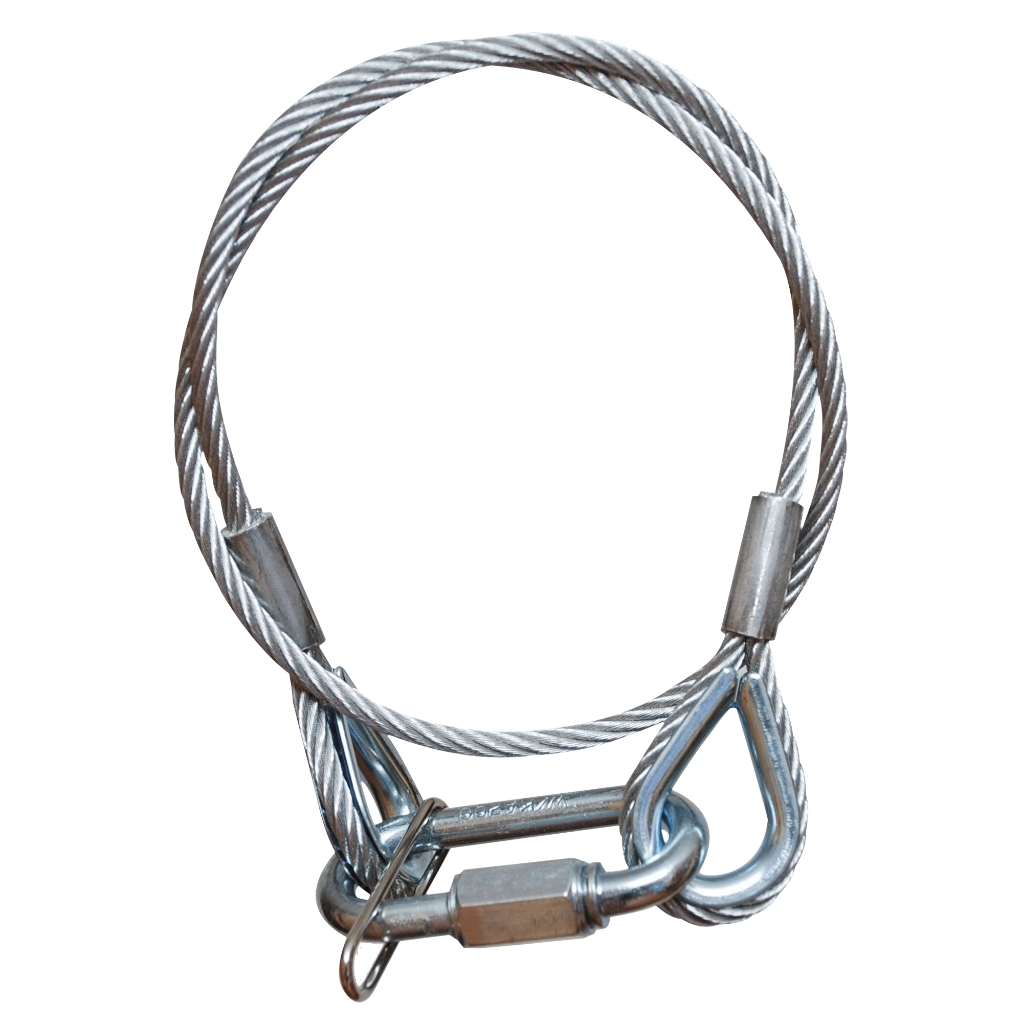 Showgear Safety Cable 5 mm - BGV-C1 WLL: 20 kg - 60 cm - Silber