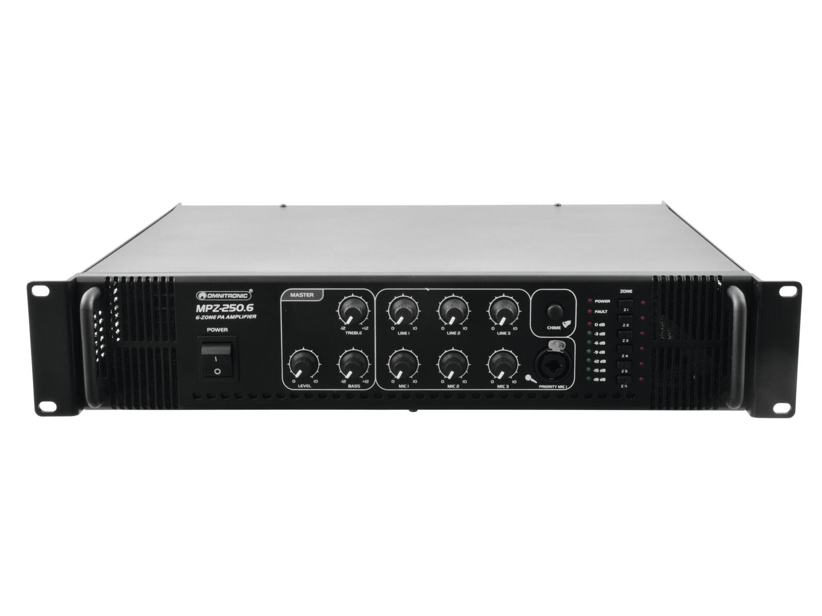 OMNITRONIC MPZ-250.6 ELA-Mischverstärker OMNITRONIC MPZ-250.6 ELA-Mischverstärker
