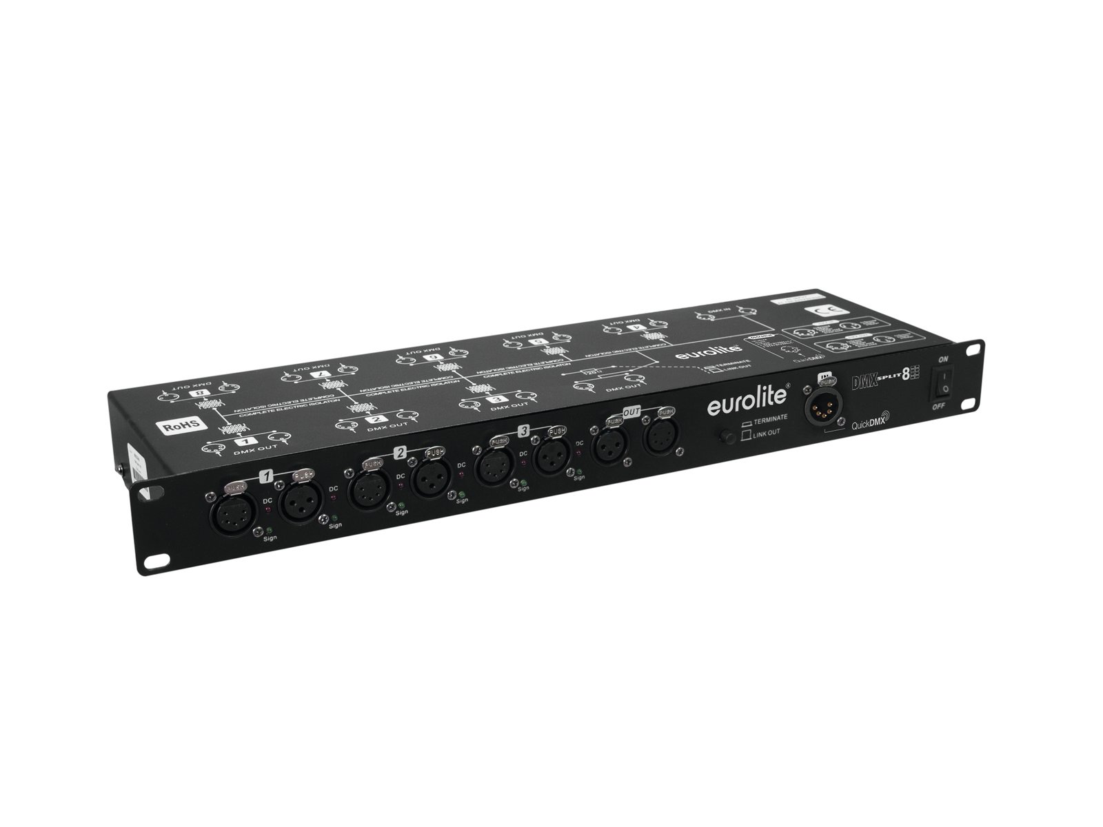 EUROLITE DMX Split 8X Splitter EUROLITE DMX Split 8X Splitter