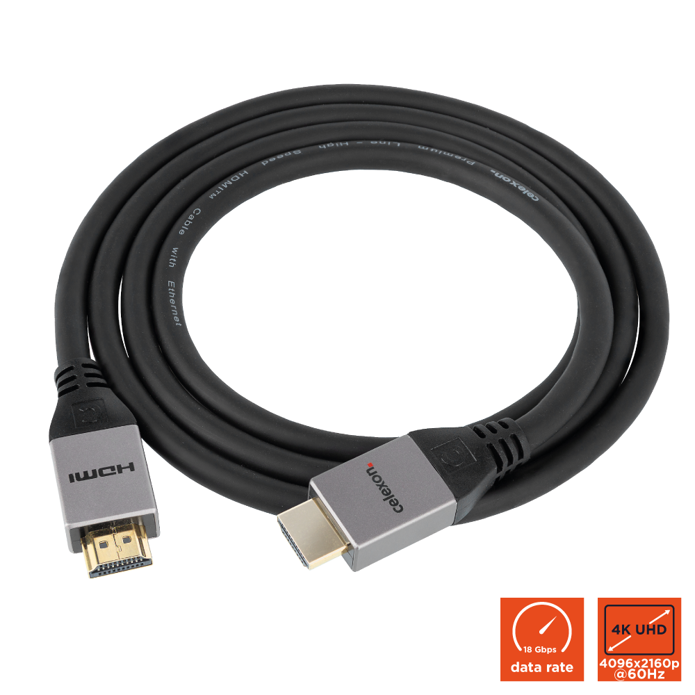 celexon HDMI Kabel mit Ethernet - 2.0a/b 4K 7,5m - Professional Line