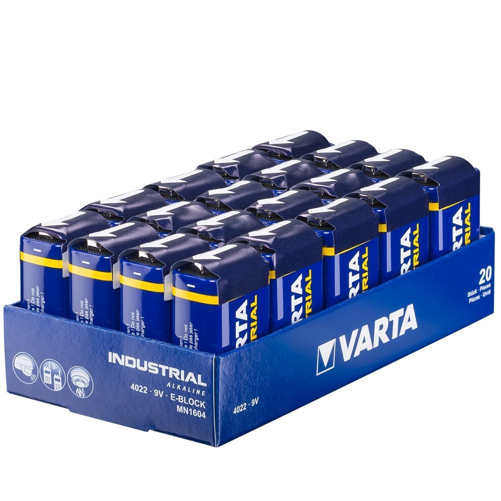 Batterie 9V Block 4022 Industrial 20er Karton