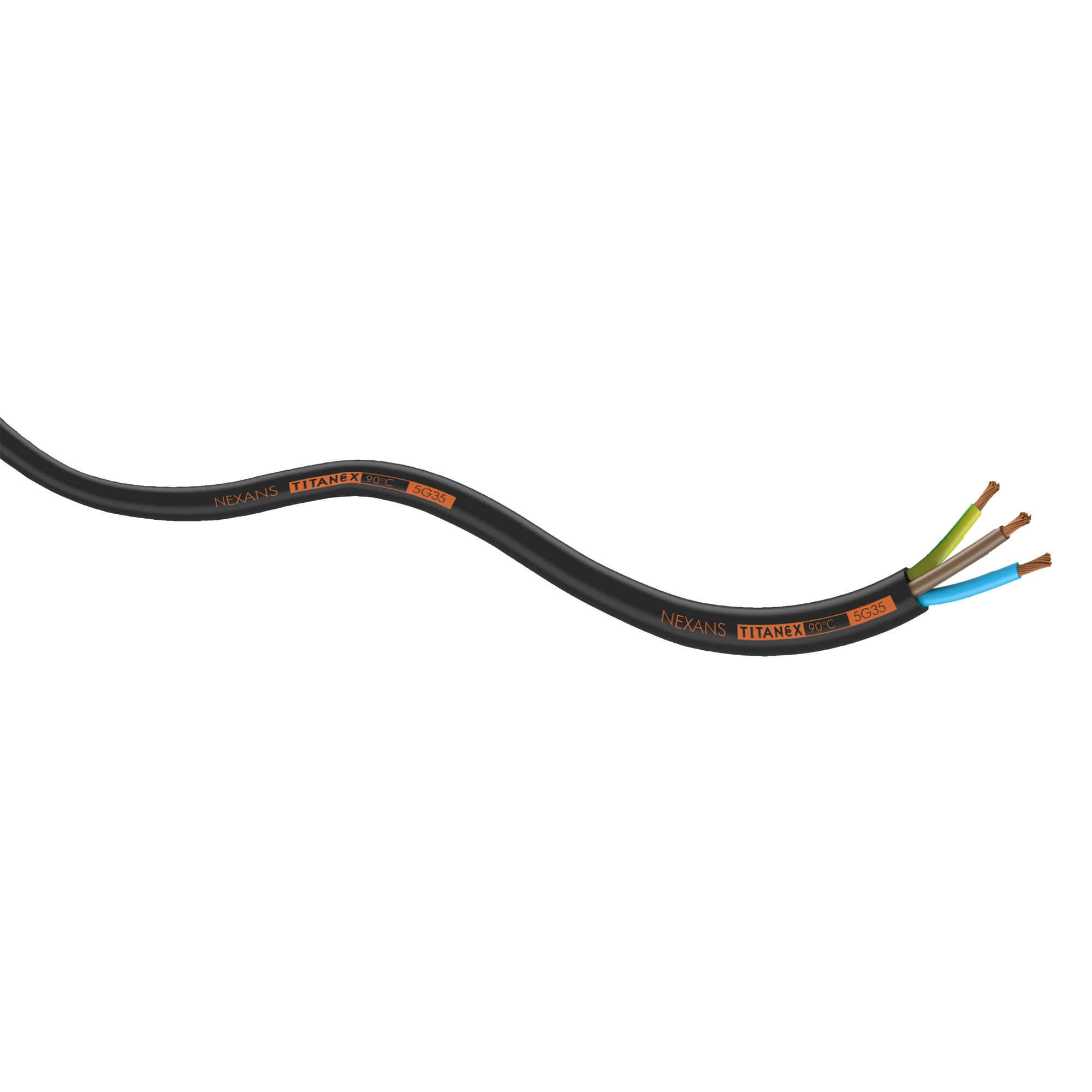 NEXANS Titanex Neoprene Cable, Black 2,5mm² 100-m-Rolle - 3x 2,5 mm² NEXANS Titanex Neoprene Cable, Black 2,5mm² 100-m-Rolle - 3x 2,5 mm²