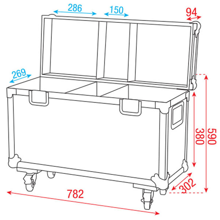 SHOWTEC Case for 2x Phantom 65 Flight Case SHOWTEC Case for 2x Phantom 65 Flight Case