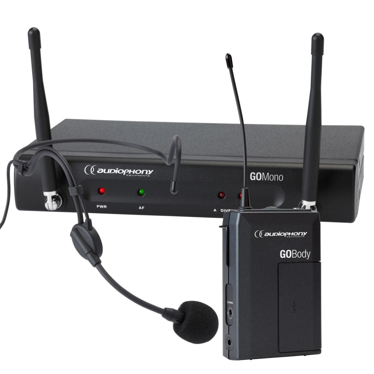 Audiophony Pack GO-Head-F8 Funkmikrofon Set UHF mit Taschensender und Headset-Mikrofon