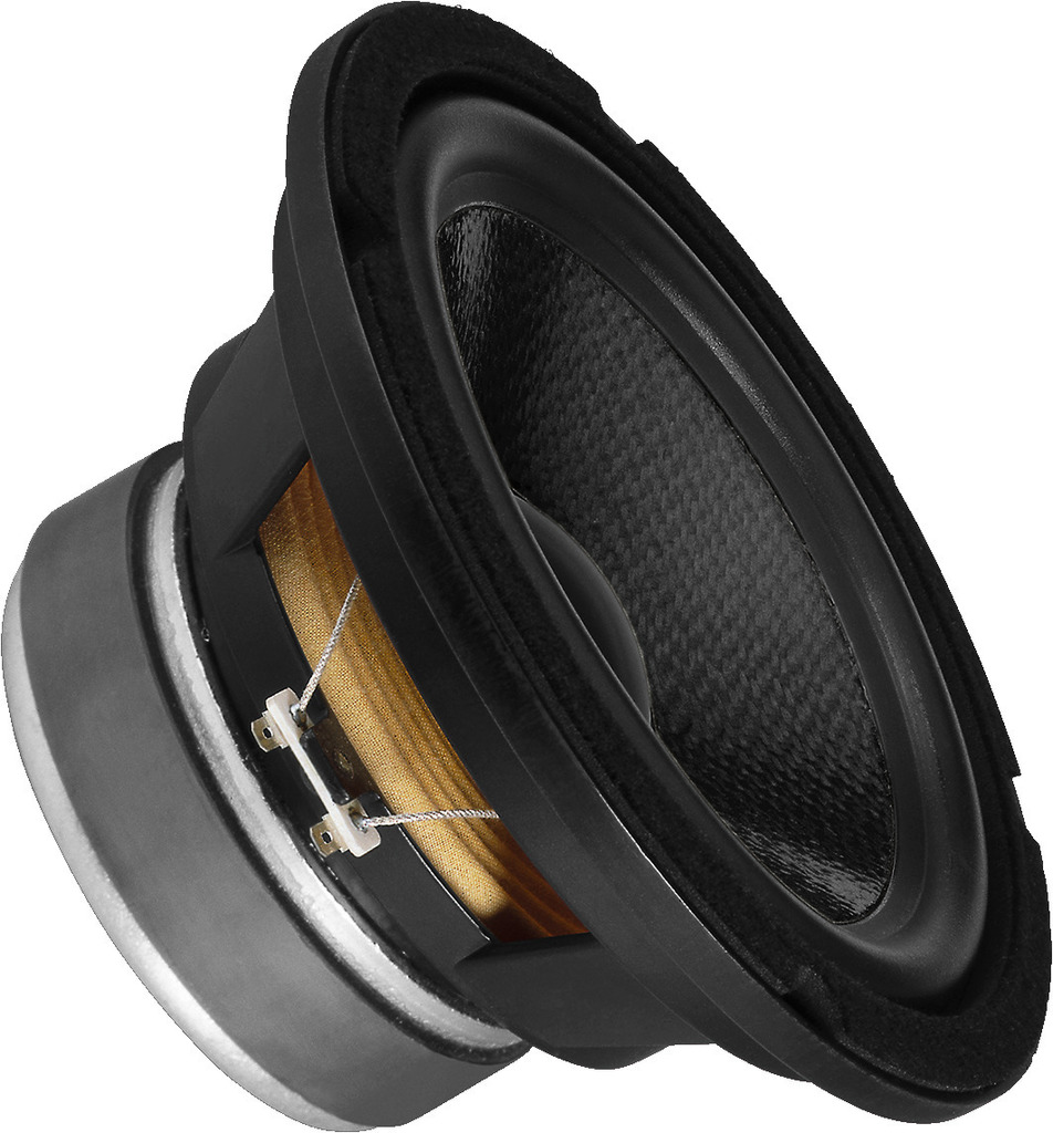 MONACOR SPH-200KE/SW Top-Hi-Fi-Tiefmitteltöner, 120 W, 8 Ω, schwarze Membran
