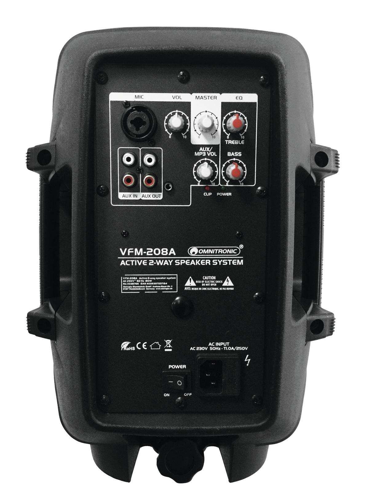 OMNITRONIC VFM-208A 2-Wege Lautsprecher, aktiv