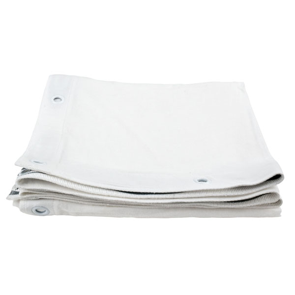 Showgear Square Cloth Dekomolton 160 g/m² Weiß - 440 (B) x 440 (H) cm - 76 Bindungsgummis