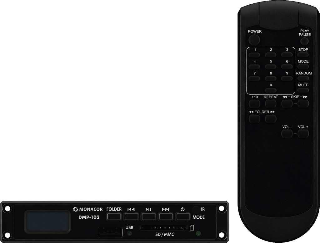 MONACOR DMP-102 Kleines MP3-Spieler-Einbaumodul