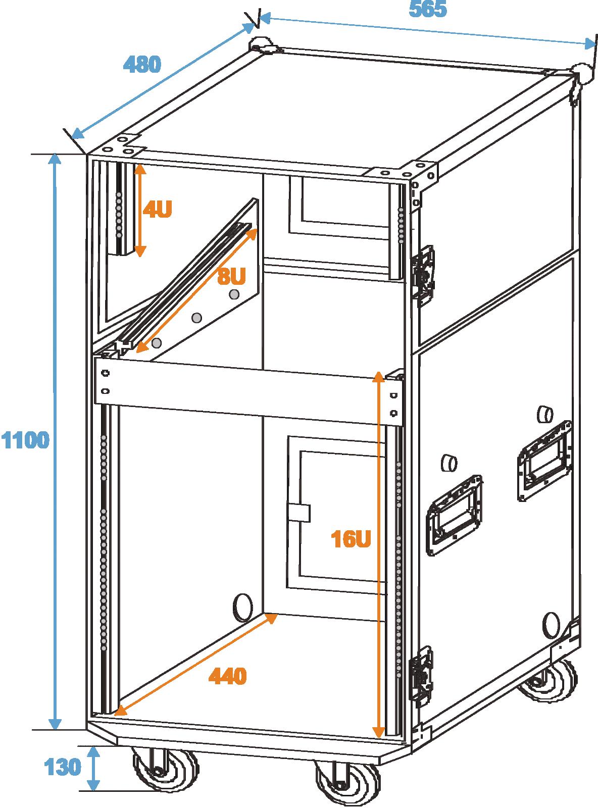 ROADINGER Spezial-Stage-Case Profi mit Rollen ROADINGER Spezial-Stage-Case Profi mit Rollen