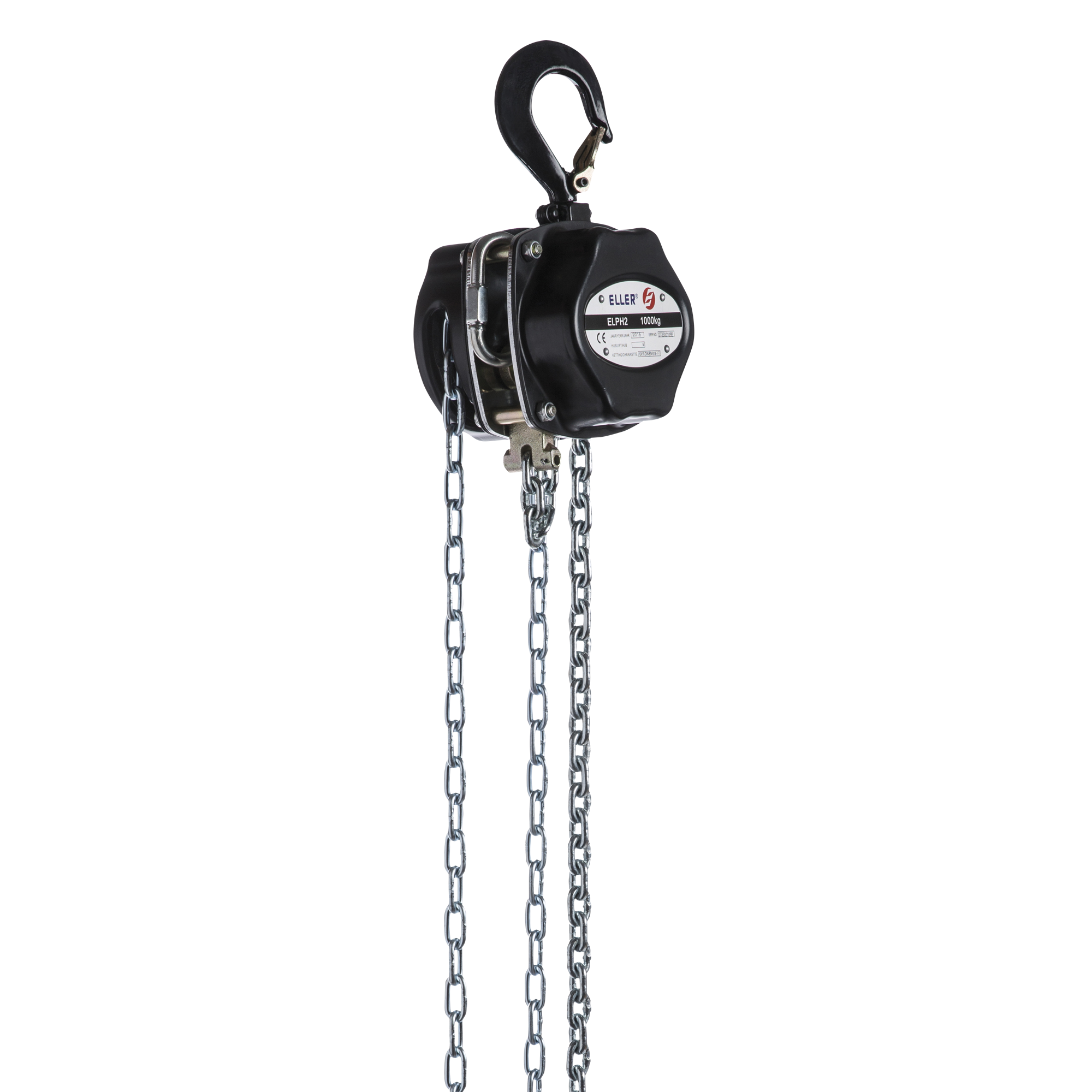 ELLER PH2 Manual Chain Hoist 250 kg Lifting height 10 m - No overload protection Hubhöhe 10 m - Keine Überladungsschutz ELLER PH2 Manual Chain Hoist 250 kg Lifting height 10 m - No overload protection Hubhöhe 10 m - Keine Überladungsschutz