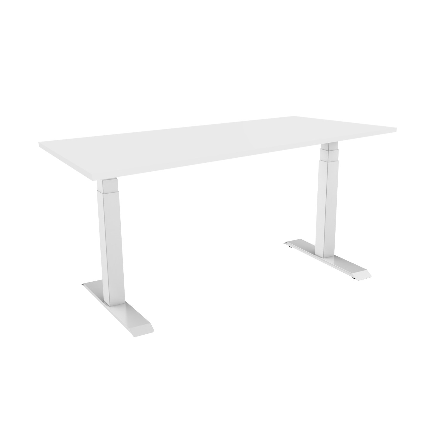 celexon elektrisch höhenverstellbarer Schreibtisch Professional eAdjust-58123 - weiß, inkl. Tischplatte 125 x 75 cm
