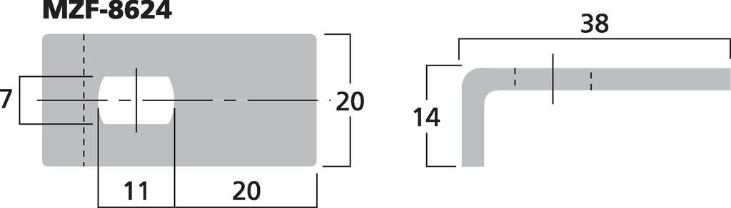 MONACOR MZF-8624 LS-Schutzgitter-Befestigungsklammer